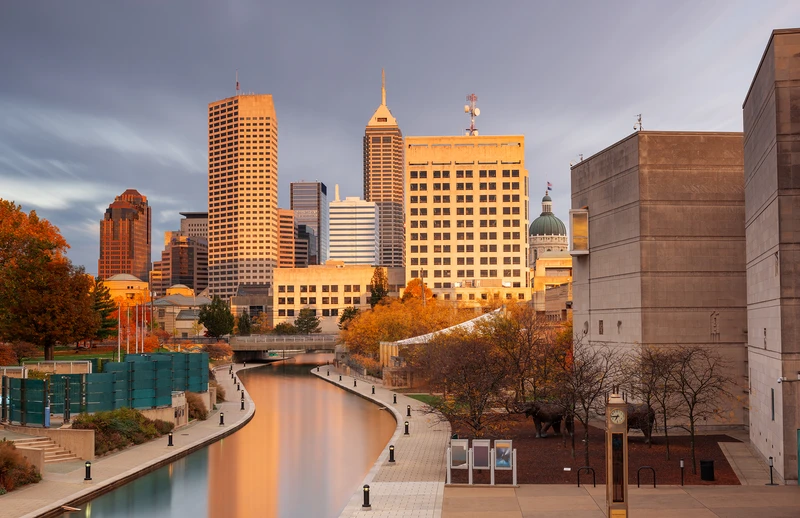 Indianapolis Indiana Usa Downtown Cityscape 1